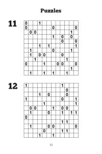 Binary puzzles 12x12 interior