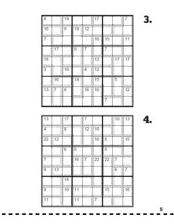 Killer sudoku large print